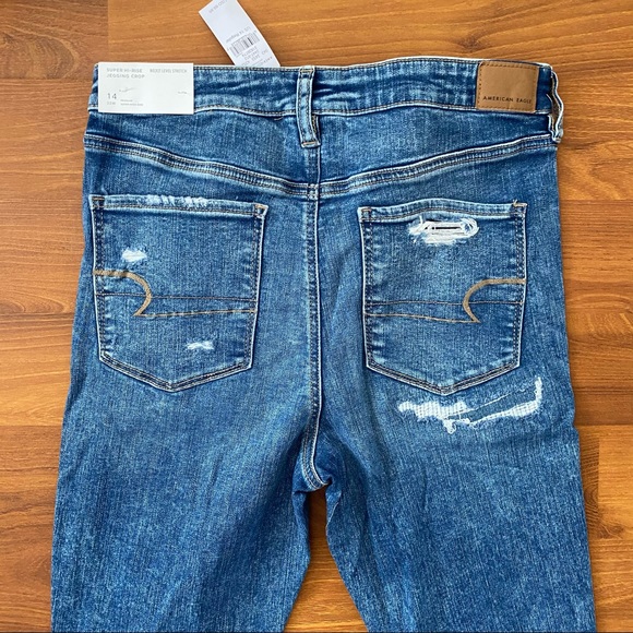 American Eagle Super Hi Rise Jeans size 14 / 32 W - Picture 8 of 11